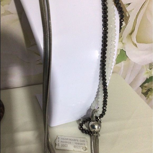 Vintage Erica Lyons Long Mixed Material Necklace Multi Strand NWT NOS - Picture 6 of 16